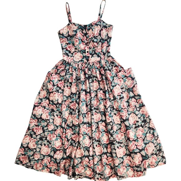 Vintage Laura Ashley Summer Cottage Dress - Picture 1 of 16